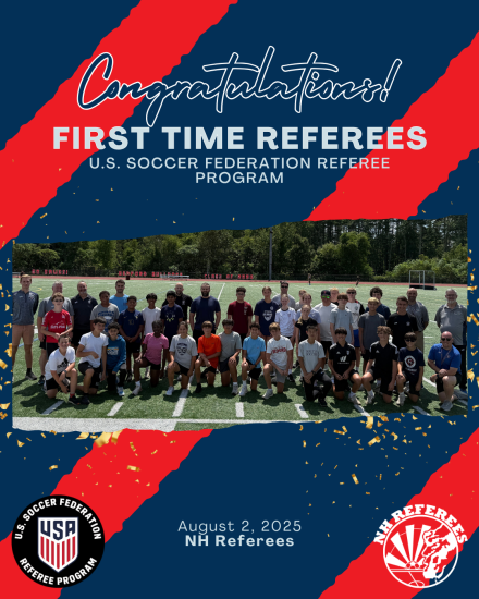 First Time Referee Course in Bedford Licenses 33 New Referees