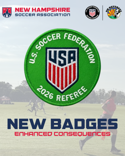 New Hampshire Supports U.S. Soccer’s Youth Referee Initiative
