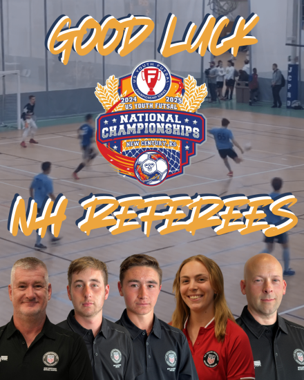 Five New Hampshire Referees Shine at US Youth Futsal National Championships